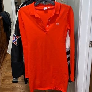 🧡🧡ORANGE MINI POLO BODYCON LACOSTE DRESS🧡🧡